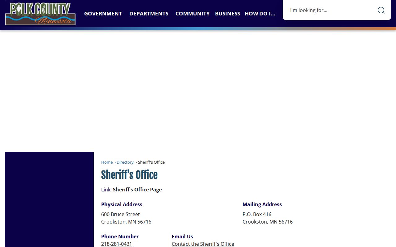 Polk County warrant tip and records contact source