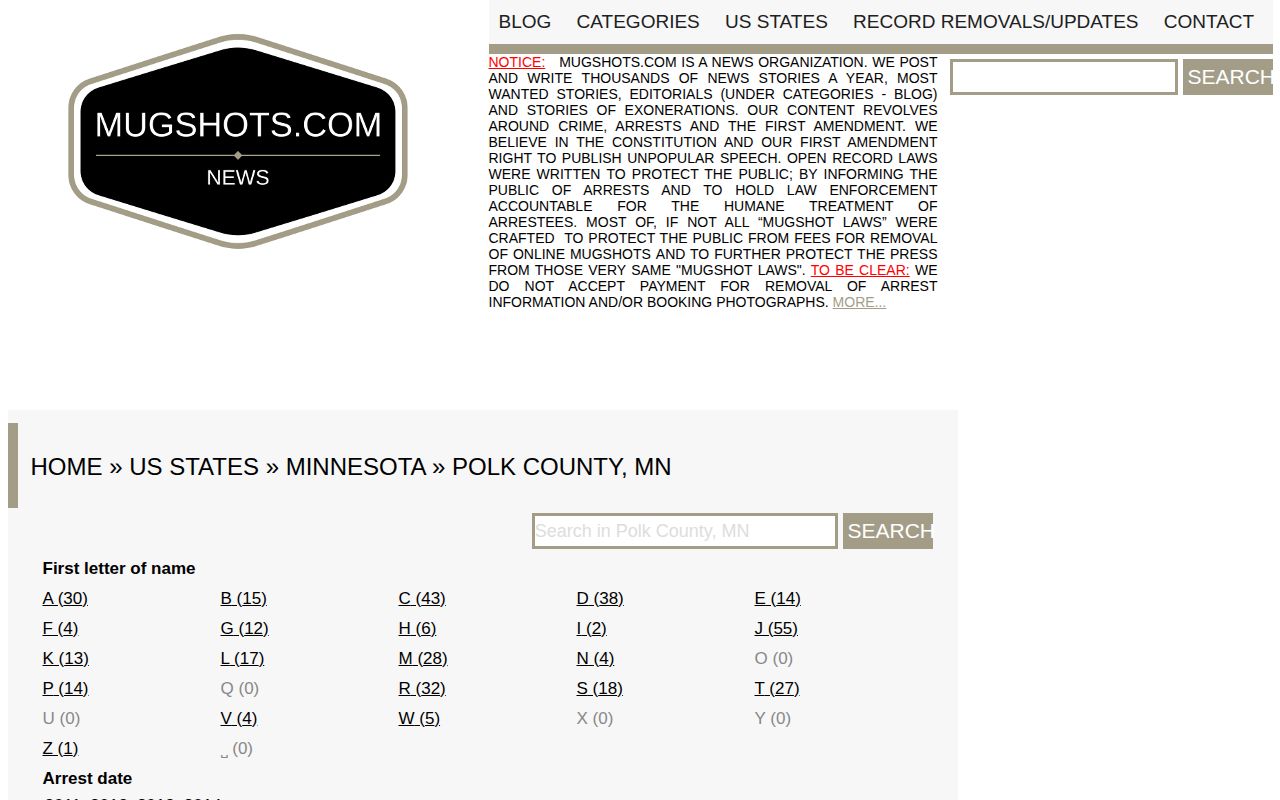 Polk County crime news historical booking-record source view